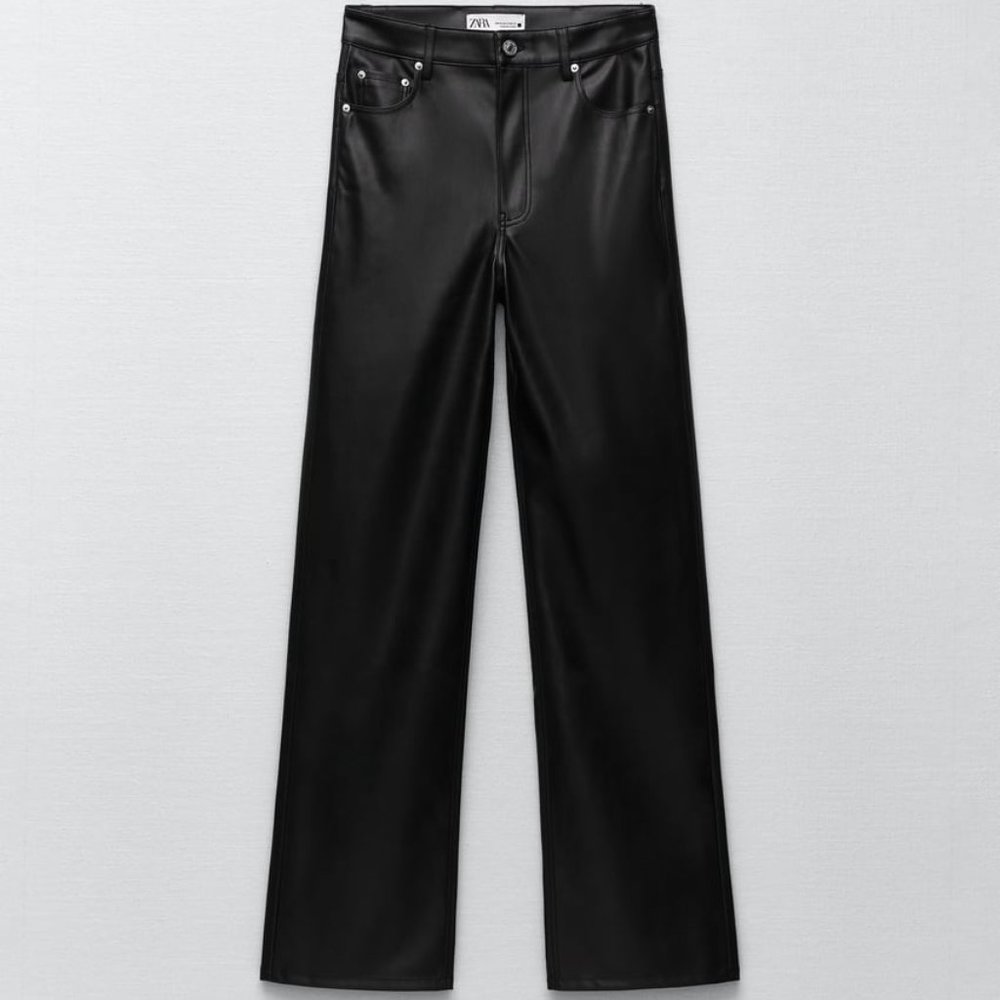 ZARA Faux Leather Pants NEW w/ Tags